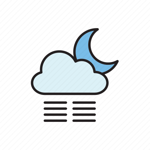 Forecast, meteorology, weather, cloud, fog, mist, moon icon - Download on Iconfinder