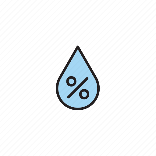 Forecast, meteorology, weather, drop, percent, percentage, water icon - Download on Iconfinder
