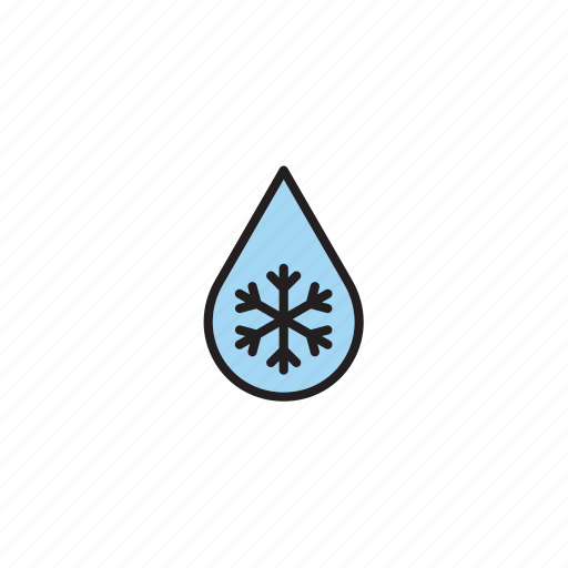 Weather, drop, melt-water, rain, sleet, snow, snowflake icon - Download on Iconfinder