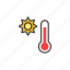 forecast, meteorology, weather, hot, sun, temperature, thermometer 