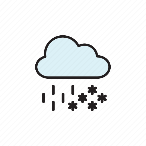 Forecast, meteorology, weather, melt-water, rain, sleet, snow icon - Download on Iconfinder