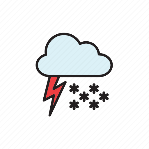 Forecast, meteorology, weather, cloud, snow, storm, thunderstorm icon - Download on Iconfinder