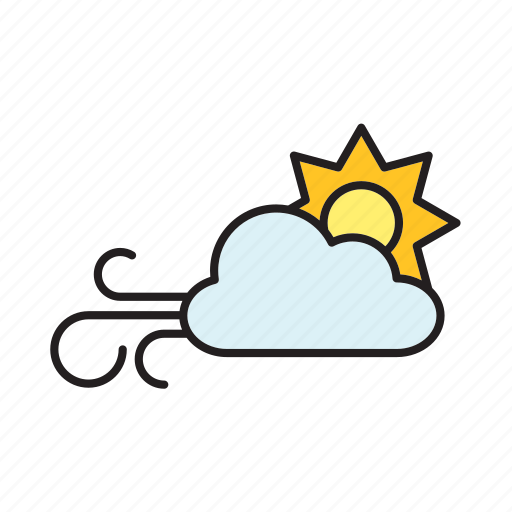 Forecast, meteorology, weather, cloud, sun, wind icon - Download on Iconfinder