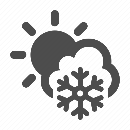 Weather, snowing, snowflake, cloud, sun, forecast icon - Download on Iconfinder