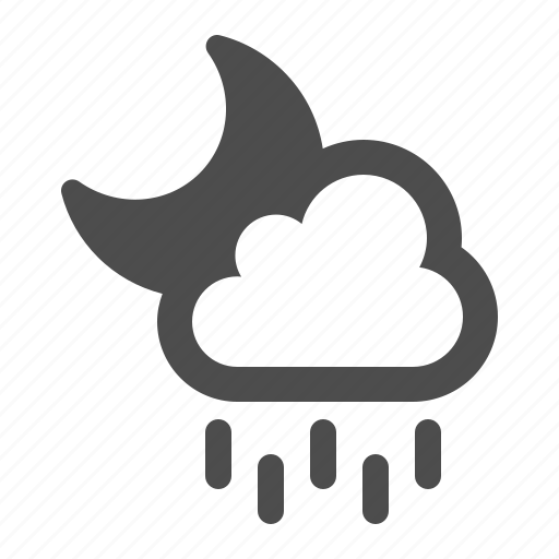 Weather, rain, raining, moon, forecast, cloud icon - Download on Iconfinder
