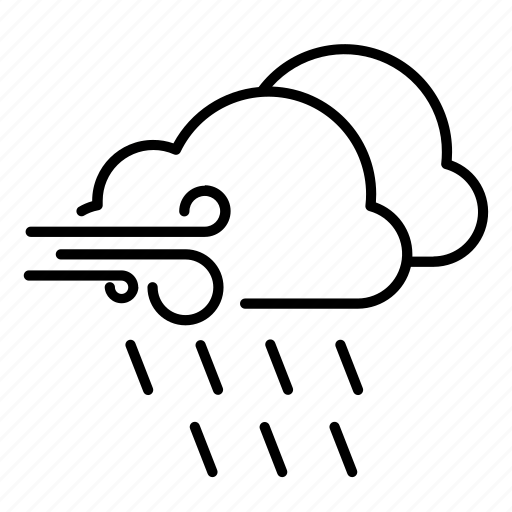 Clouds, forecast, rain, weather, wind icon - Download on Iconfinder