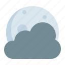 moon, cloud, cloudy, weather