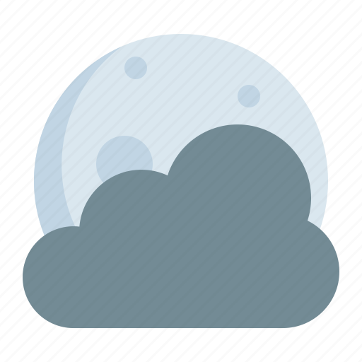 Moon, cloud, cloudy, weather icon - Download on Iconfinder