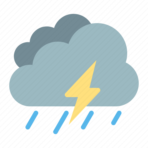 Rain, storm, thunder, weather icon - Download on Iconfinder