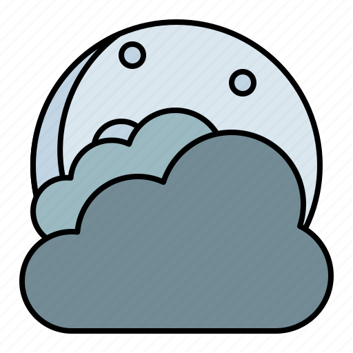 Moon, cloudy, thick, weather icon - Download on Iconfinder