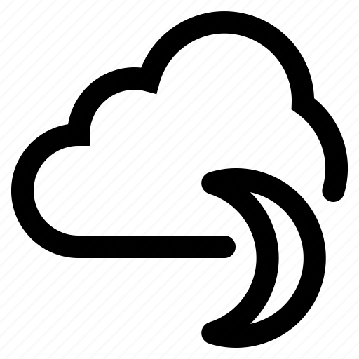 Cloud, cloudy, cloudy night, moist, weather icon - Download on Iconfinder