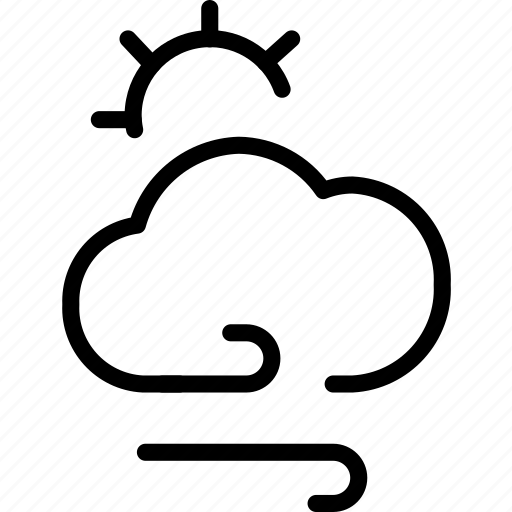 Cloud, day, sun, weather, wind icon - Download on Iconfinder