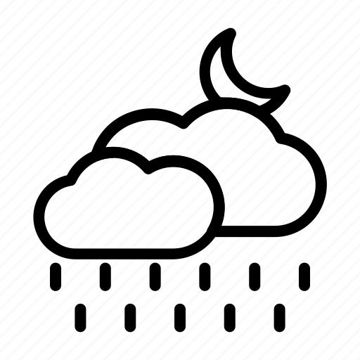 Clouds, day, drizzle, element, night, rain, weather icon - Download on Iconfinder