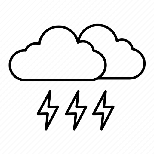 Cloud, lightning, storm, bad weather, cloudy icon - Download on Iconfinder
