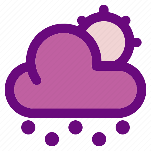 Weather, forecast, climate, cloud, daytime, snow, snowfall icon - Download on Iconfinder