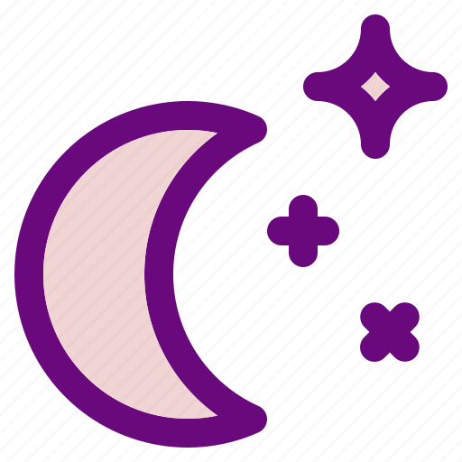 Weather, forecast, climate, cloud, bright, moon, night icon - Download on Iconfinder