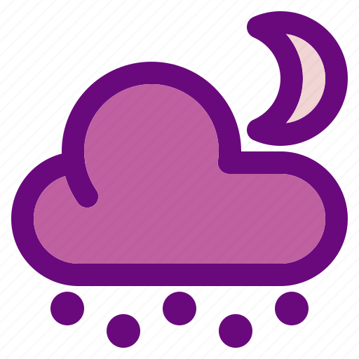 Weather, forecast, climate, cloud, moon, snowfall, winter icon - Download on Iconfinder