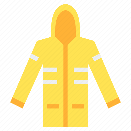 Coat, jacket, long, rain, raincoat, yellow icon - Download on Iconfinder