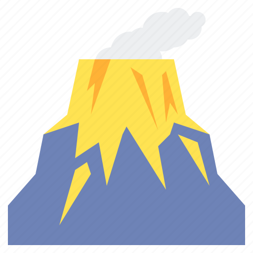 Disaster, eruption, lava, smoke, volcano icon - Download on Iconfinder