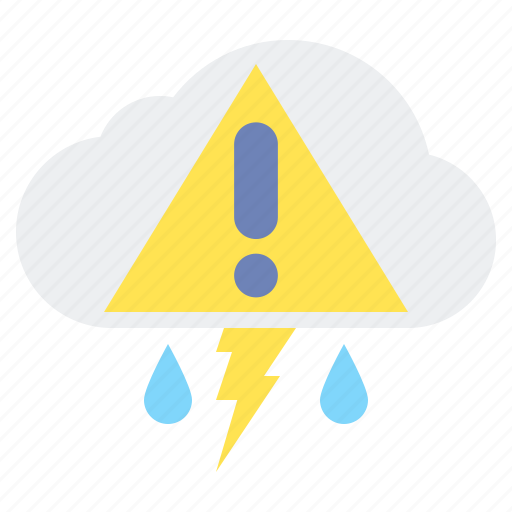 Alert, cloud, storm, thunder, weather icon - Download on Iconfinder