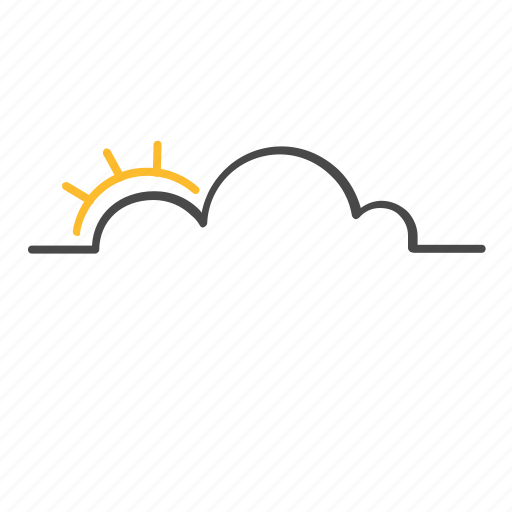 Cloud, color, outline, sun, weather icon - Download on Iconfinder