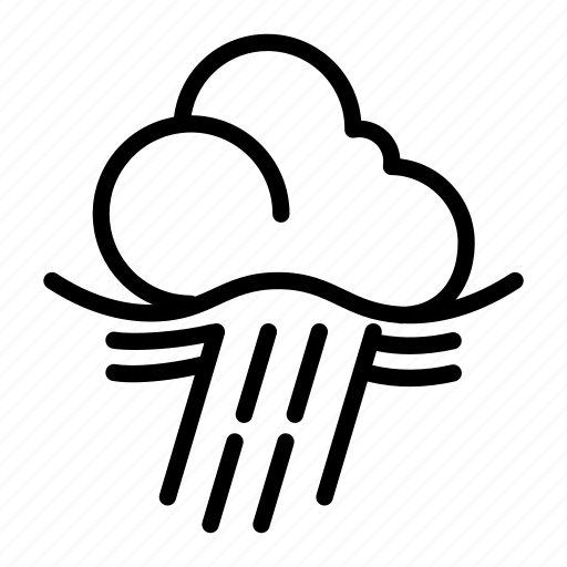Cloud, outline, rain, weather, wind icon - Download on Iconfinder