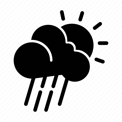 Cloud, rain, solid, sun, weather icon - Download on Iconfinder