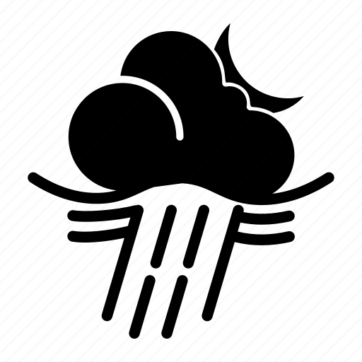 Cloud, rain, solid, sun, weather, wind icon - Download on Iconfinder