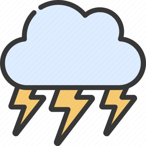 Lightening, cloud, climate, forecast, thunder, storm icon - Download on Iconfinder