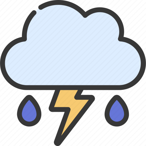 Lighting, rain, cloud, climate, forecast, storm, thunder icon - Download on Iconfinder
