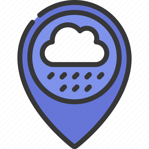 Rain, location, climate, forecast, map, pin icon - Download on Iconfinder