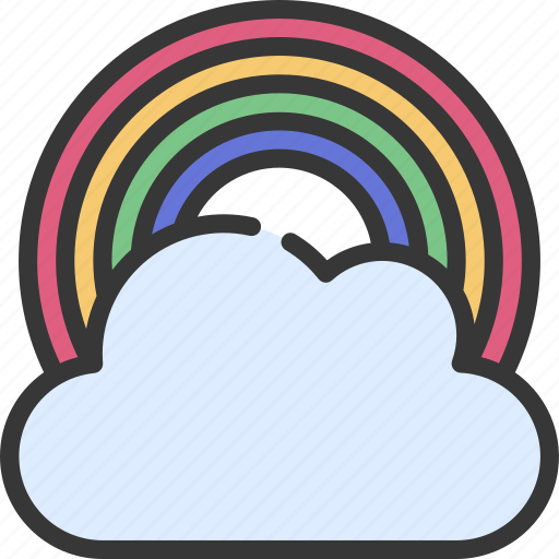 Rainbow, large, cloud, climate, forecast, meteorology icon - Download on Iconfinder