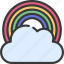 rainbow, large, cloud, climate, forecast, meteorology 