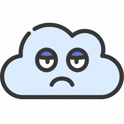 Sad, cloud, climate, forecast, sadness icon - Download on Iconfinder