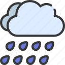 two, clouds, raining, climate, forecast, rain