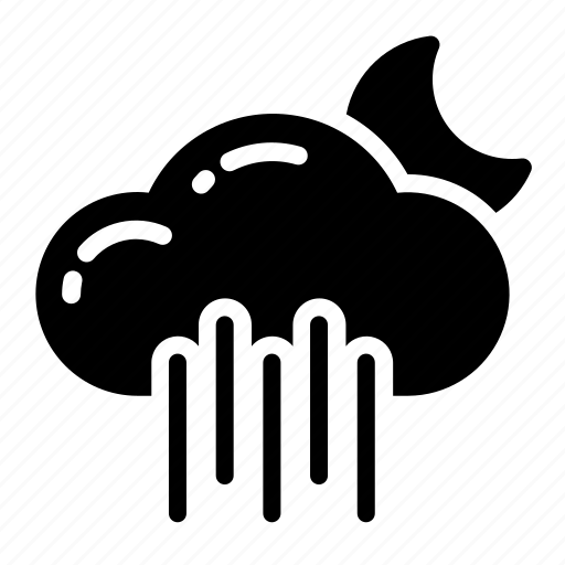 Cloud, moon, rain icon - Download on Iconfinder