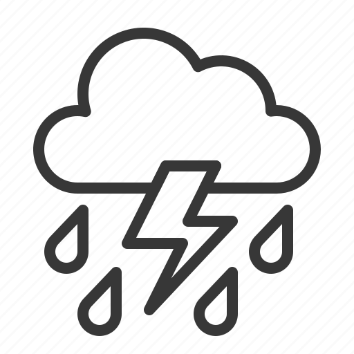 Rain, thunder, thunderstorm, to rain, weather icon - Download on Iconfinder