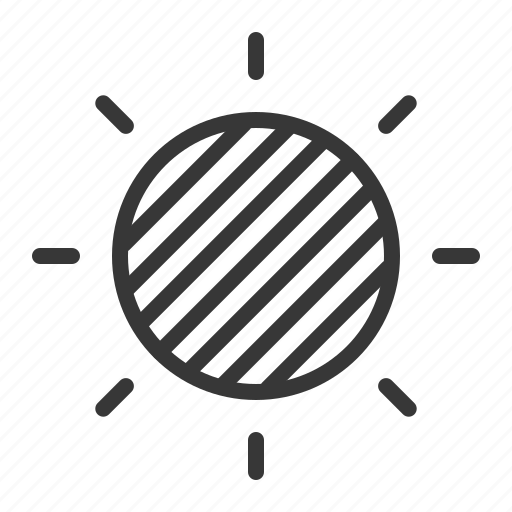 Dark sun, solar eclipse, sun, weather icon - Download on Iconfinder