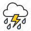lightning, shower, thunder, thunderstorm, to rain, weather 