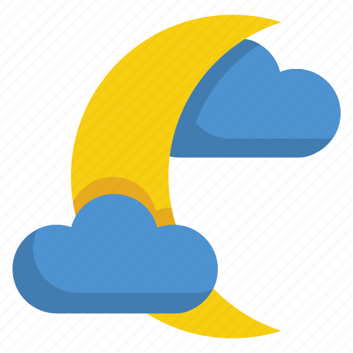 Clouds, crescent, moon, weather icon - Download on Iconfinder