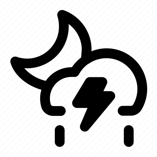 Cloud, night, storm, weather, cloudy, clouds, thunder icon - Download on Iconfinder