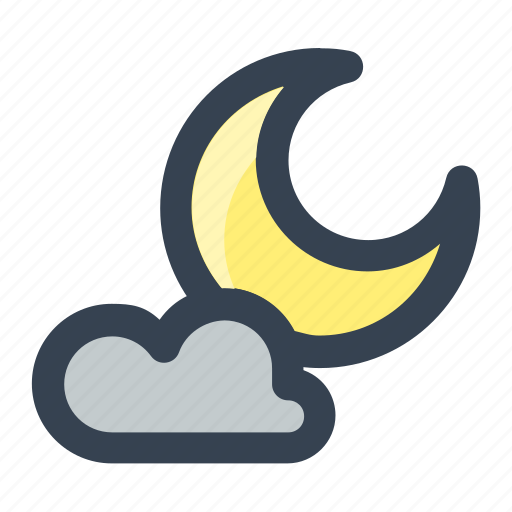Crescent, moon, night, space icon - Download on Iconfinder