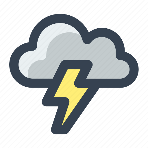 Storm, cloud, lightning, weather icon - Download on Iconfinder