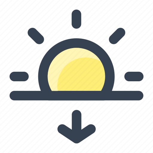 Sunset, sun, summer, weather icon - Download on Iconfinder