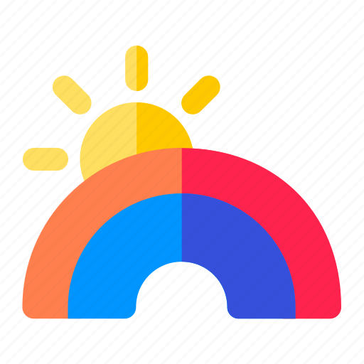 Rainbow, weather, cloud, sun icon - Download on Iconfinder