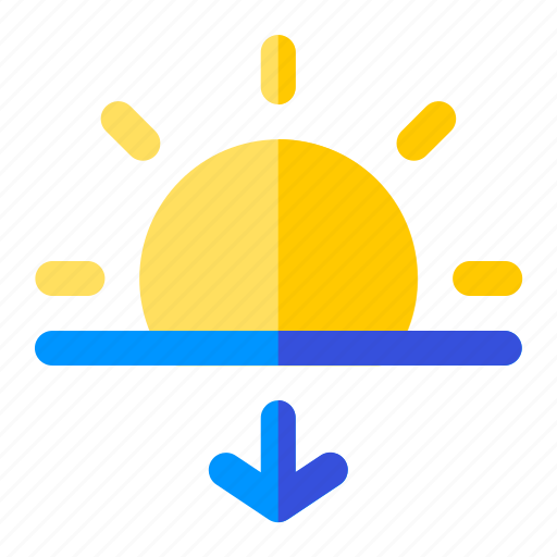 Sunset, sun, weather, summer icon - Download on Iconfinder