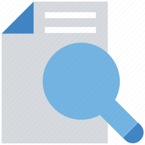 Document, magnifier, page, paper, search, view, zoom icon - Download on Iconfinder