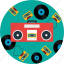 boombox, cd, headphone, music, radio, sound 
