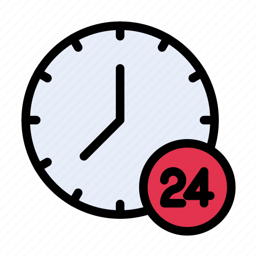 24hours, schedule, time, timetable, watch icon - Download on Iconfinder