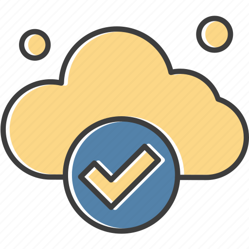 Cloud, cloudy, tick, weather icon - Download on Iconfinder